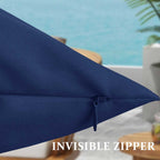 Sofjagetq Navy Blue Outdoor Pillow Covers, Waterproof Durable Throw Pillow Covers For Patio, Porch, Decoration Pillow Covers (18
