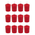 Red Unscented 15 Hours Votive Candles Pack of 12