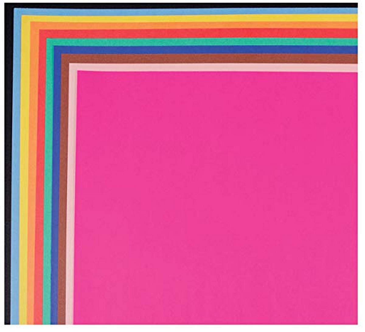 School Smart 1485739 Railroad Board, 4-Ply Thickness, 22' X 28', Assorted Color 25 Count, (Pack Of 1)