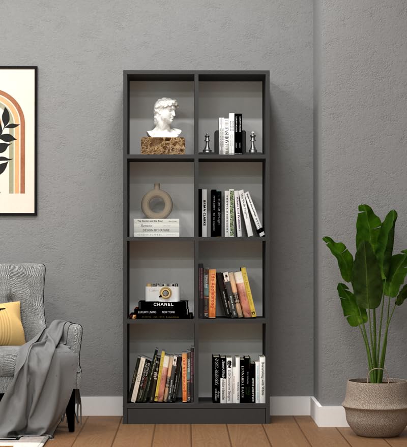 SPECIALITY PANELS Wooden Bookcase | 8 Tier Open Shelf Bookshelf | 69 x 29 Inch Tall Storage Rack | Multipurpose Organizer for Bo
