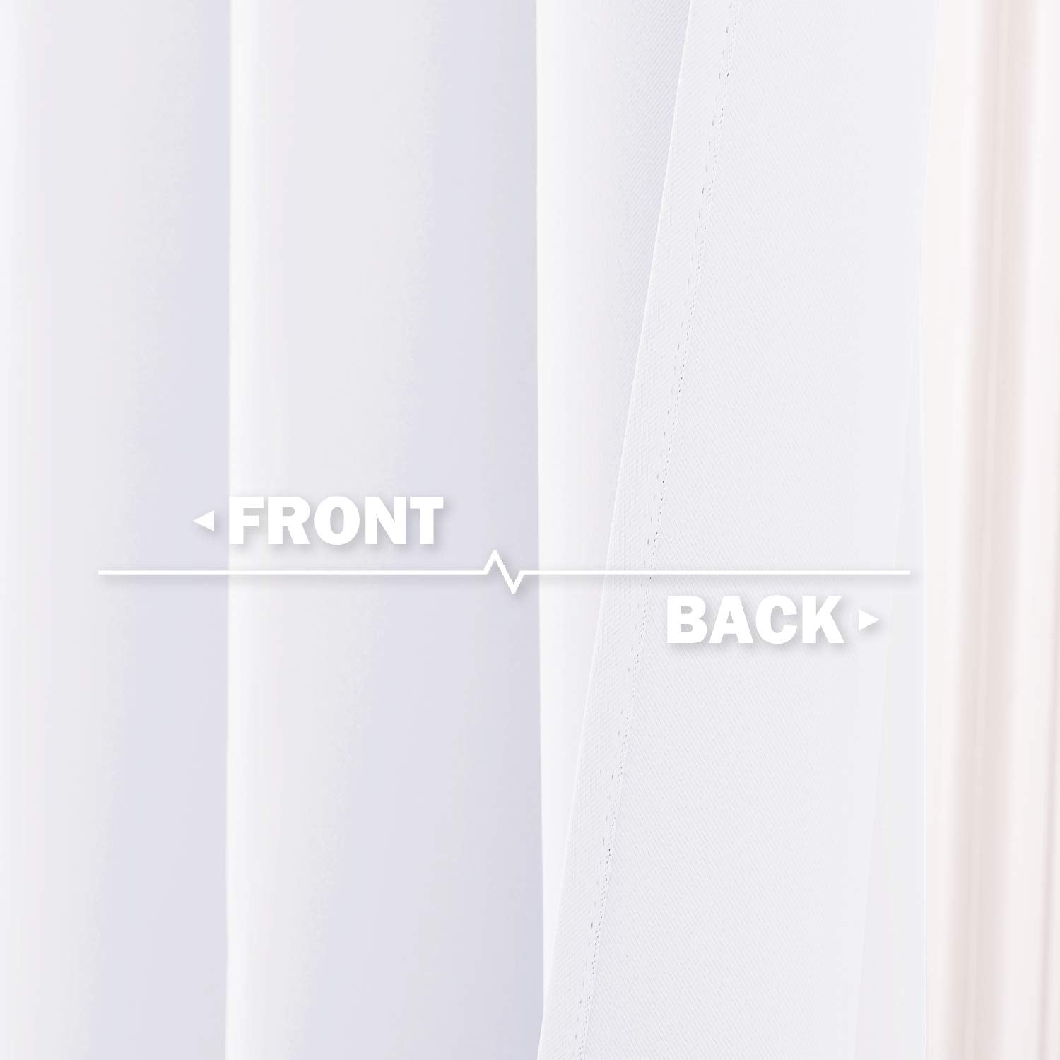Nicetown Kitchen Curtains 30 Inch Length Heat Blocking Blackout Thermal Insulated Grommet Tier Curtains For Small Window Bathroom Basement, Short Rv Curtains For Camper, Set 2 Panels, Pure White