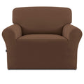 Easy-Going Fleece Stretch Sofa Slipcover Spandex Non-Slip Soft Couch Sofa Cover, Washable Furniture Protector With Anti-Skid Foam And Elastic Bottom For Kids, Pets(Chair, Black)