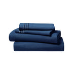 Clara Clark 1800 Premier Series 4Pc Bed Sheet Set - King, Navy Blue