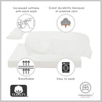 Threadmill 100% Cotton Hypoallergenic/Breathable/Stain-Resistant, 500 Thread Count, Solid 4-Piece Bed Sheet Set (1 Flat, 1 Fitte
