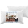 Yesterdayhome Set Of 2-16X26 Oblong Pillow Inserts-Down Feather Pillow Inserts-White