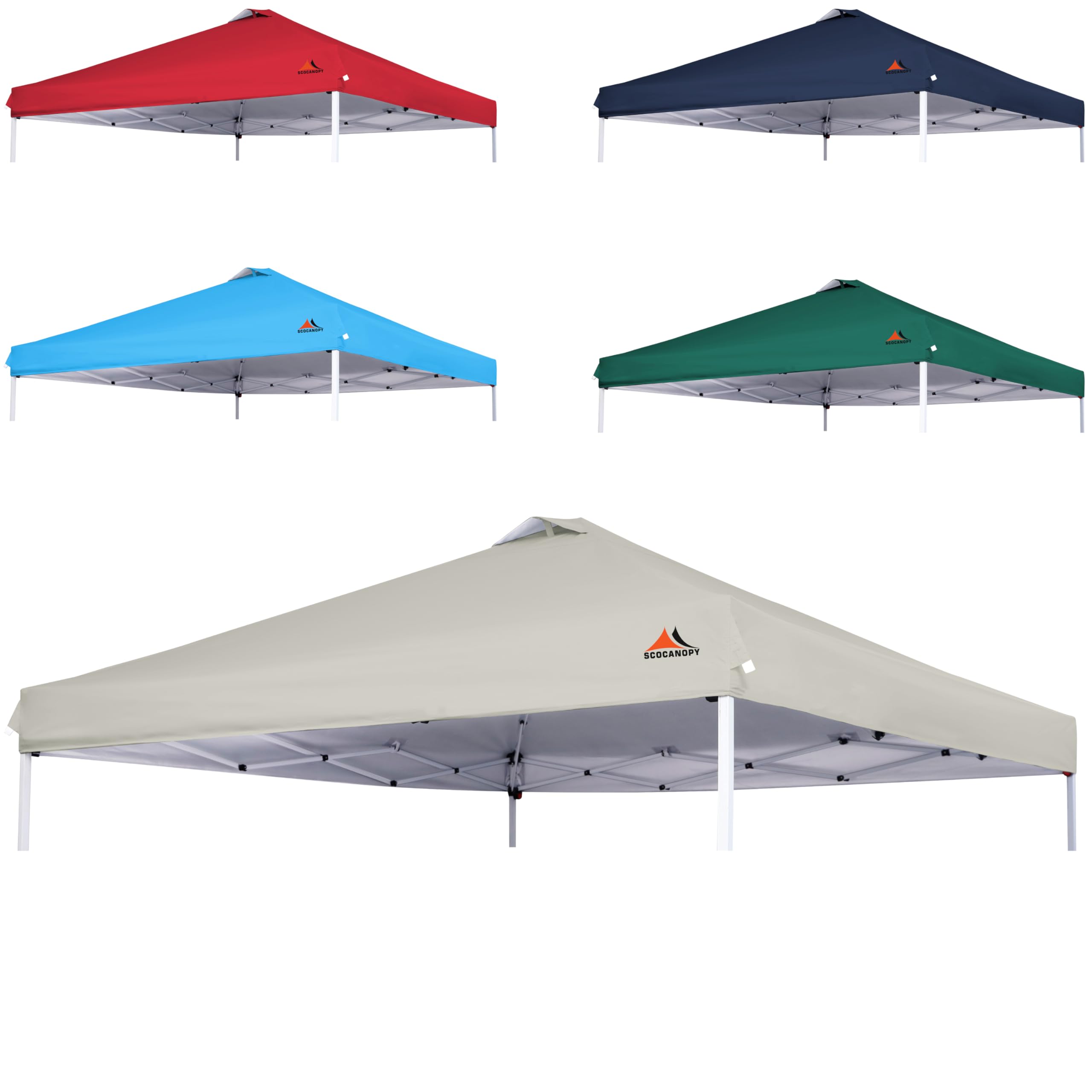 Scocanopy Replacement Top With Air Vent For 12X12 Canopy Frame, Canopy Cover Only, (Beige)