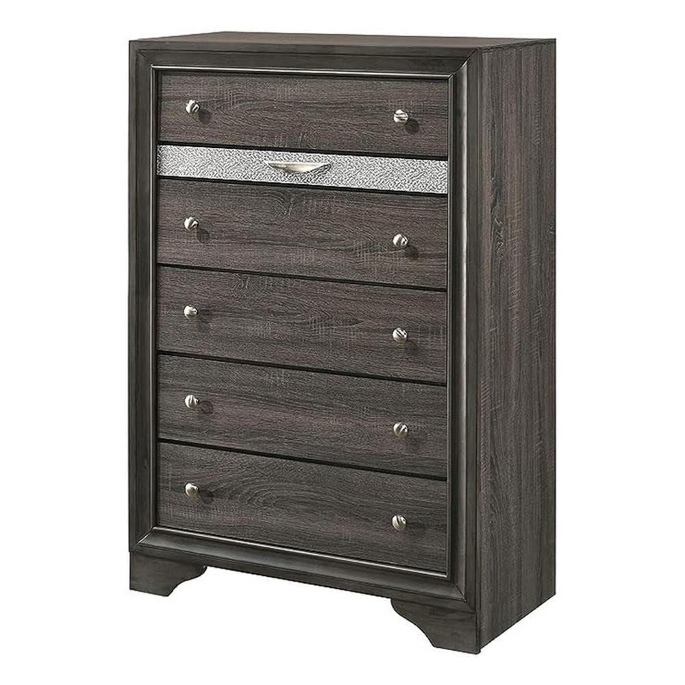 Acme Naima Wood Chest in Gray