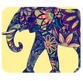 Schoolsupplies Rectangle Mouse Pad Mat With Aztec Elephant Image Cloth Cover Non-Slip Backing