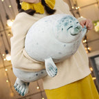 EHOTONG Cute Blob Seal Pillow, Chubby Seal Plush Hug Pillow Soft Stuffed Animal Toy (White, 24')