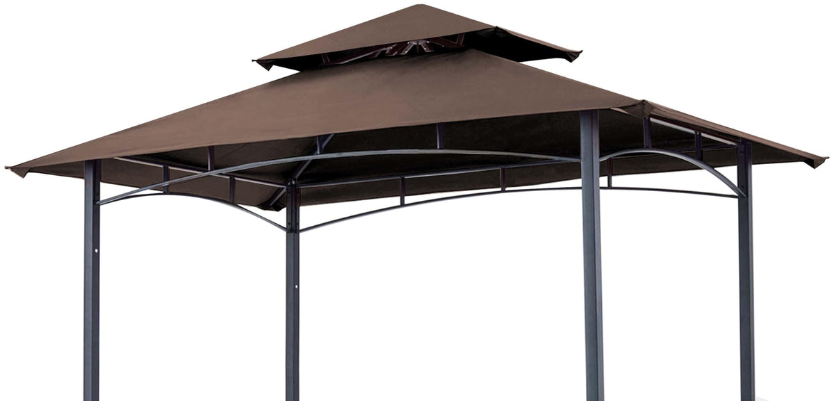 SCOCANOPY 8x5 Ft Replacement Grill BBQ Gazebo Top Compatible with Grill Gazebo Frame Model L-GG001PST-F,L-GG001PST-H,L-GG001PST-F2,(Brown)