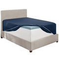 Hearth & Harbor Extra Deep Pocket Full Fitted Sheet, Navy Full Size Fitted Sheet Only, 1800 Microfiber Fitted Bed Sheet, Ultra S