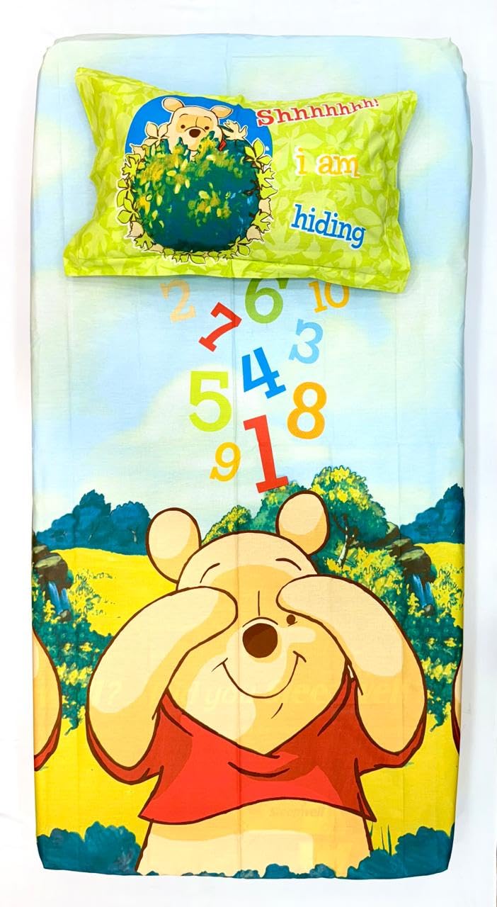 Bombay Dyeing Disney Printed Single Bed 220 TC Kids Bedsheet Collection. (Size  150 cm x 224 cm) (D: 7796)