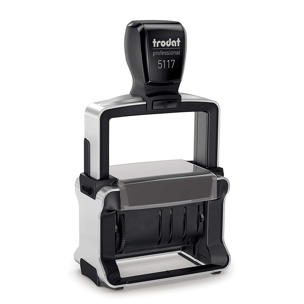 Trodat Professional 12-Message Stamp, Dater, Self-Inking, 2 1/4 X 3/8, Black