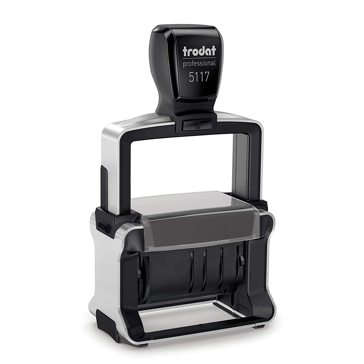Trodat Professional 12-Message Stamp, Dater, Self-Inking, 2 1/4 X 3/8, Black