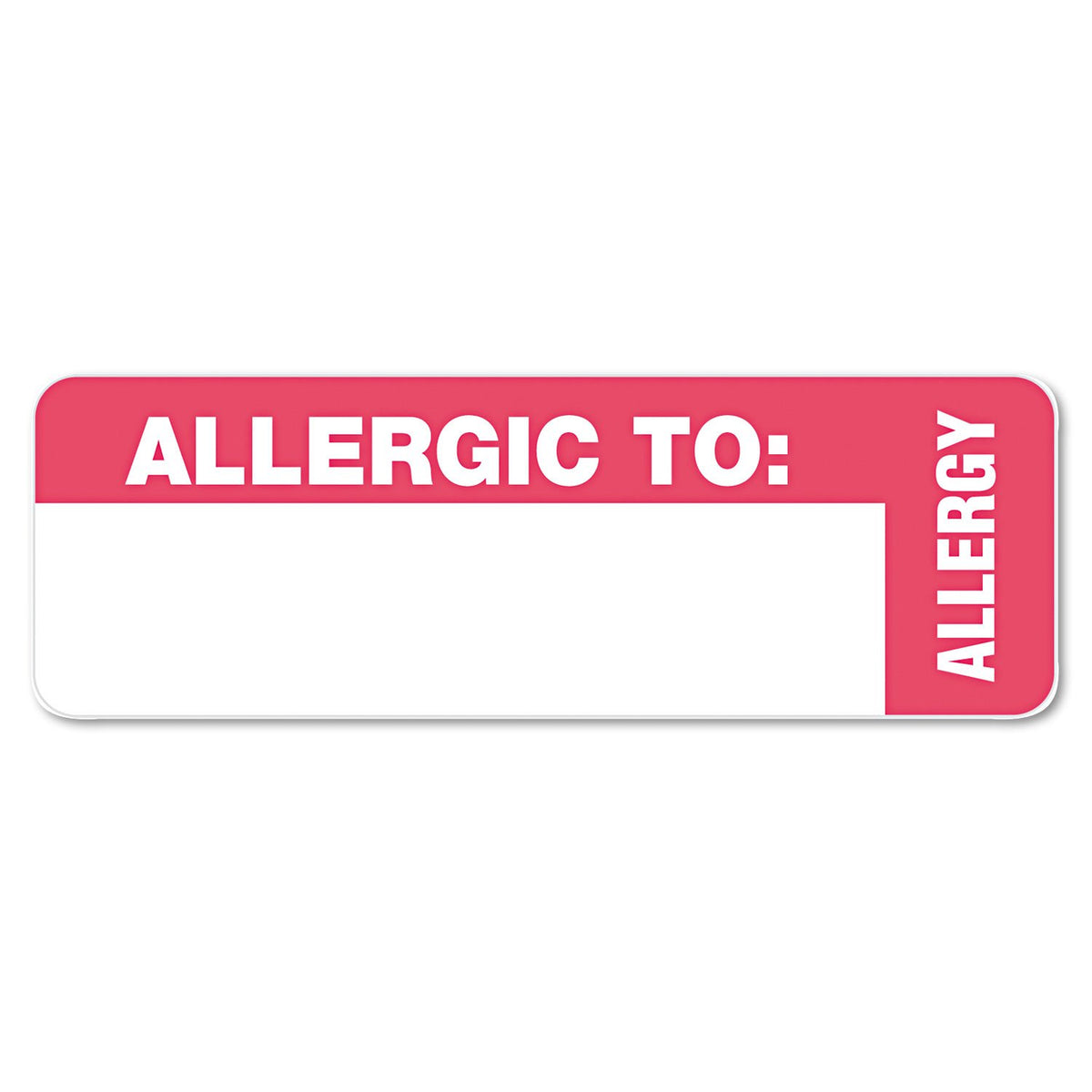 Tabbies 40562 Medical Labels For Allergy Warnings, 1 X 3, White, 500/Roll
