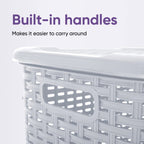 Superio Slim Deluxe Laundry Hamper Wicker, 60 Liter Ivory, Beige, Model:502-503-504