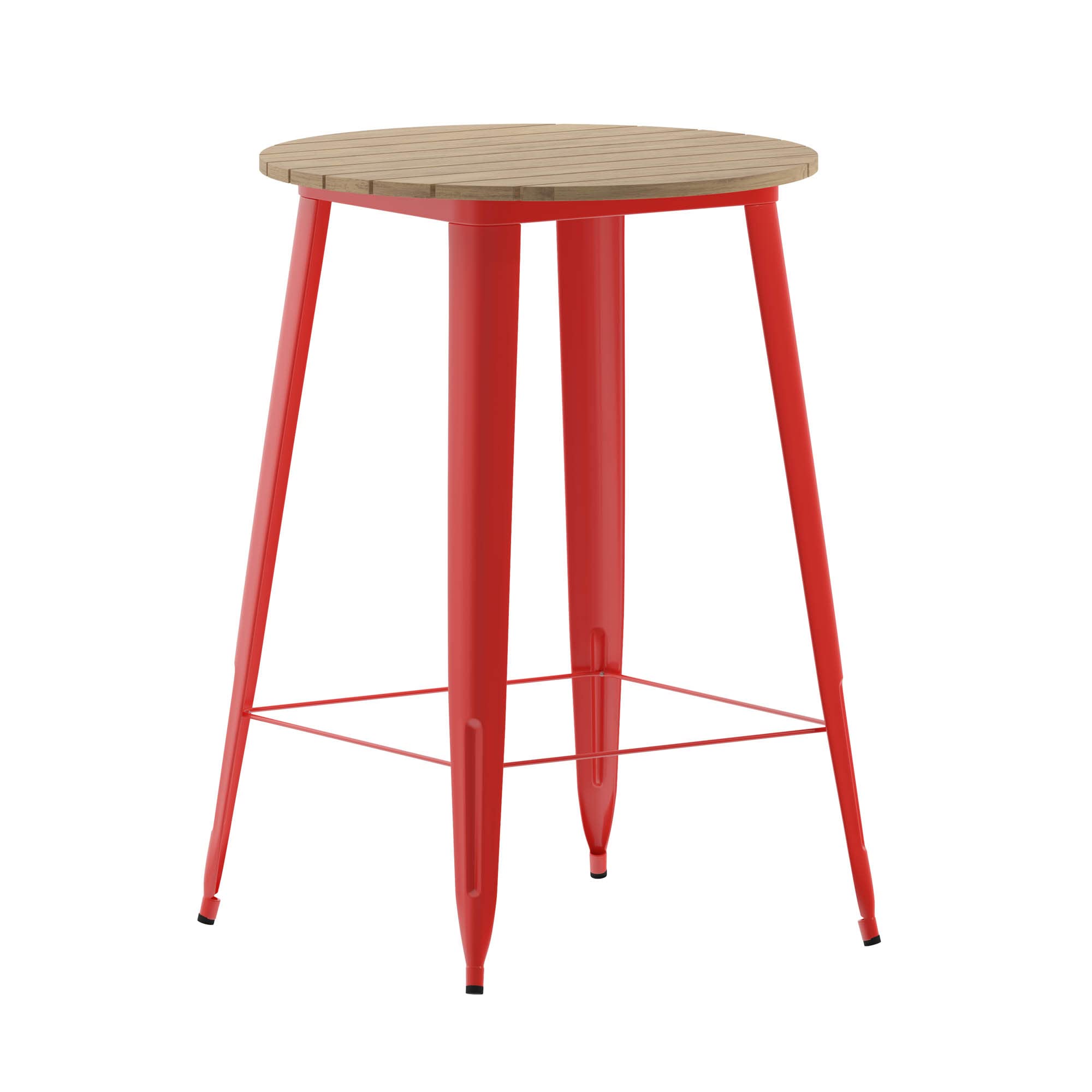 Contemporary 30 Round Commercial Bar Height Dining Table for 4
