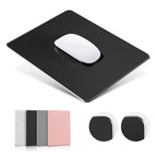 Honkid Hard Metal Mouse Pad For Desk, Aluminum Solid Mouse Pad For Magic Mouse And Macbook Pro/Air With Stable Rubber Base, Firm