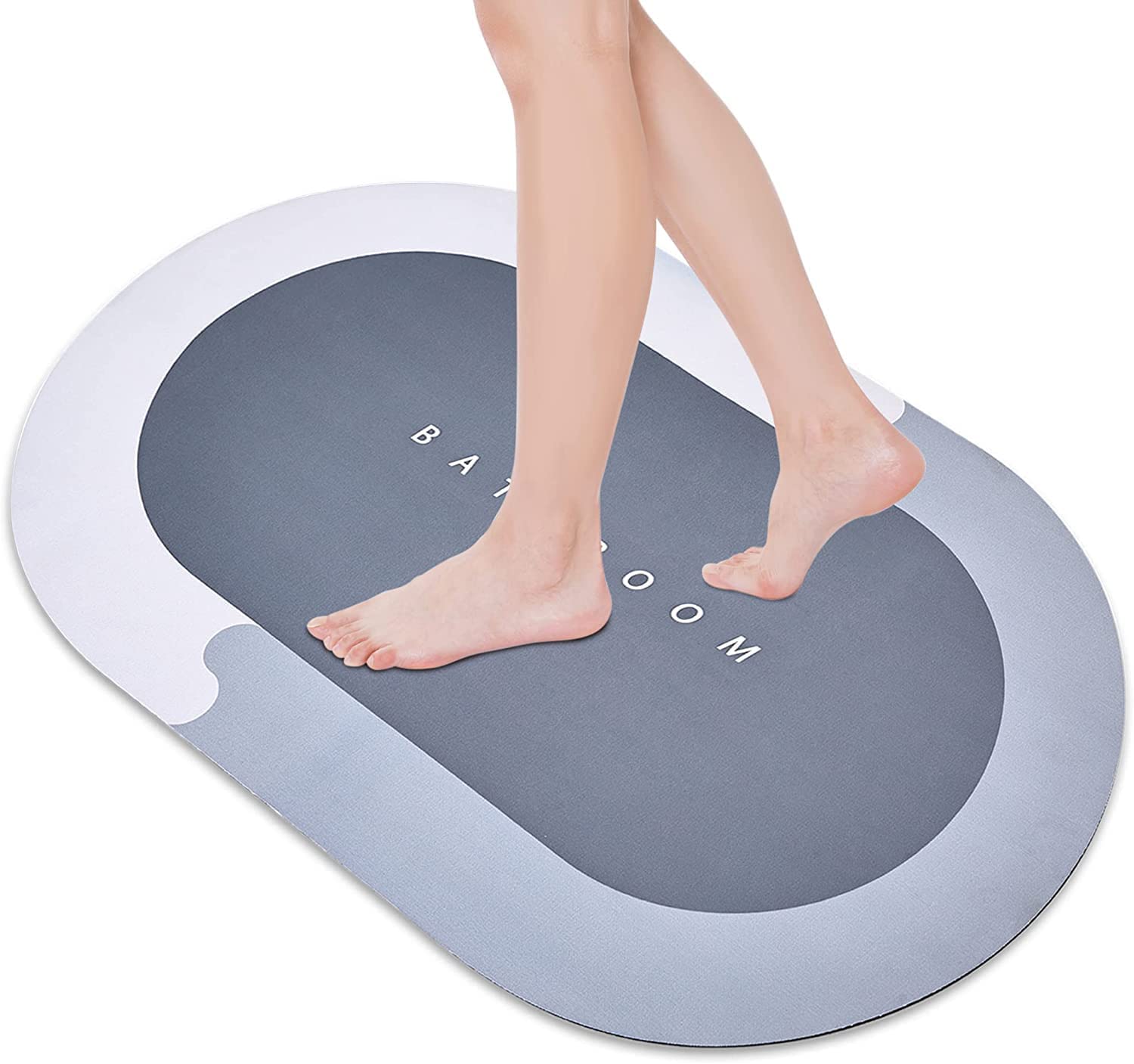 PICKVILL Water Absorbing Mat for Bathroom AntiSlip Floor Mat  Non Slip Bath Mat Absorbent mats Diatomite Door Mat Quick Drying