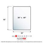 FloorTex FCECO123648E Chairmat, Rectangular, Hard Floor, 36-Inch Wx48-Inch Lx1/10-Inch H, Clear