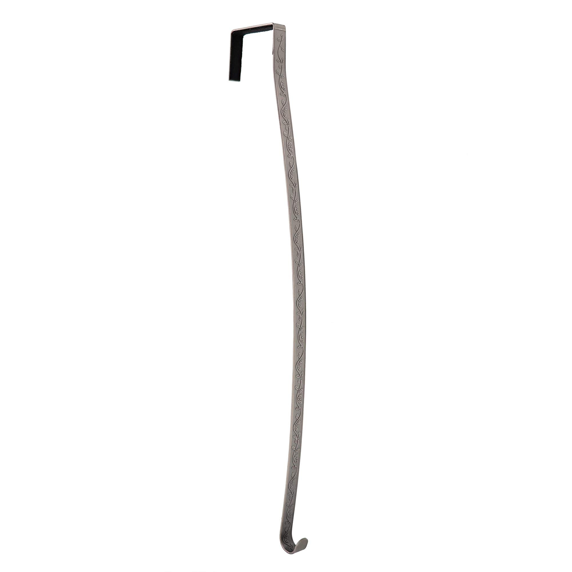 Premium Holly Embossed HighProfile Wreath Hanger - Pewter Holly