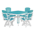 American Furniture Classics Square Dining Set, Counter Height, Aruba Blue And White