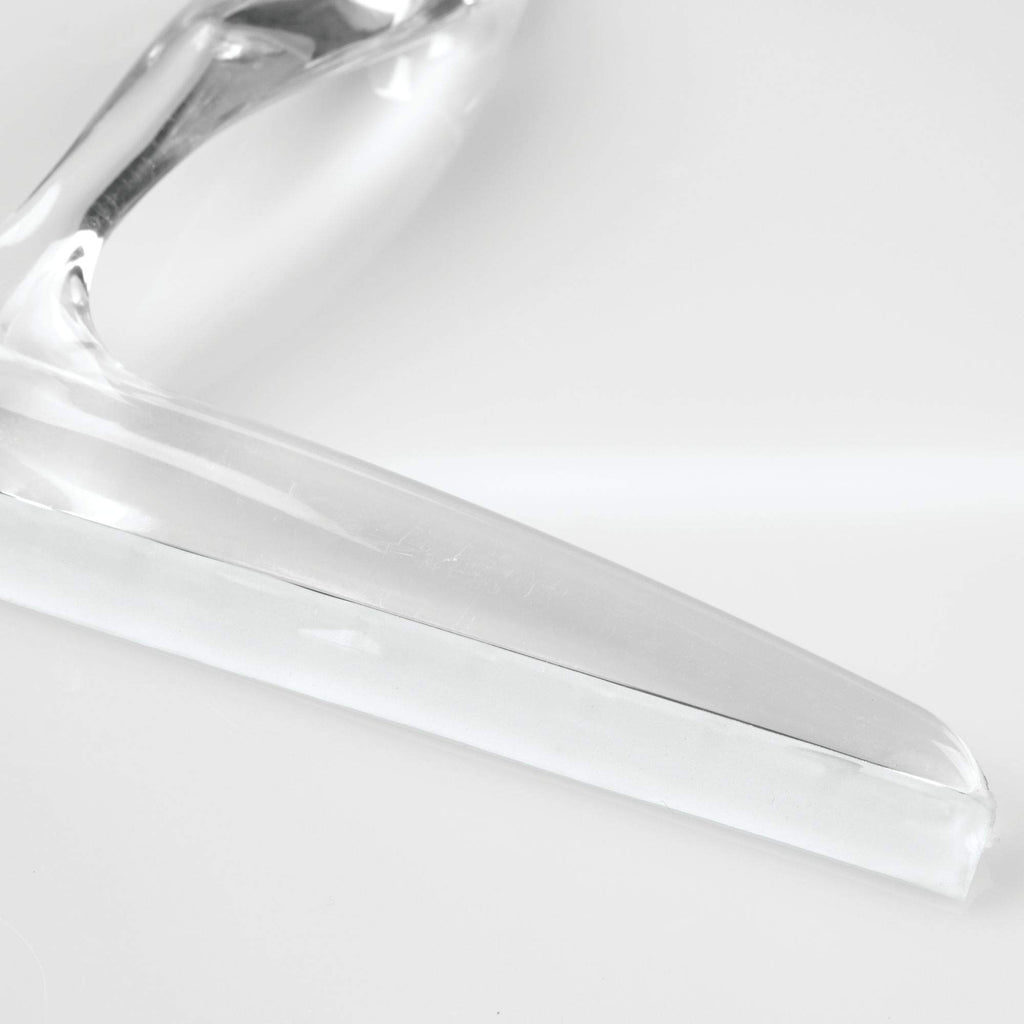 Idesign Plastic Bath Squeegee For Glass With Suction Hook Holder - 12'', Clear