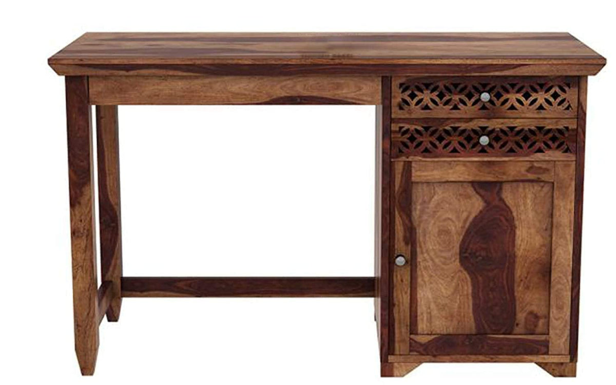 Unitek Furniture Sheesham Wood Study Table/Computer Table/Desk For Home/Office Solid Wood Study Table (Finish Color  Teak Finis
