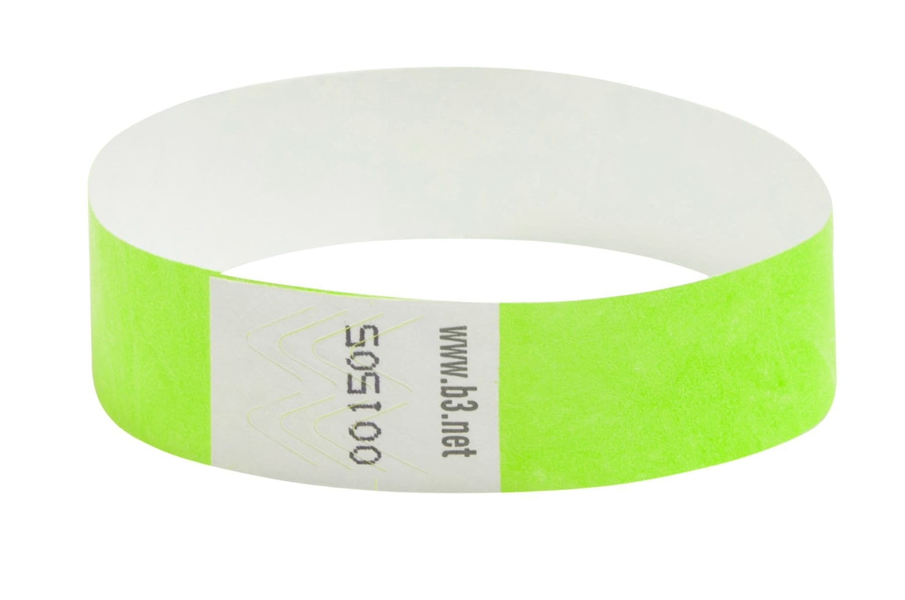Sicurix Sequentially Numbered Security Wristbands 100 Pack Green (85060)