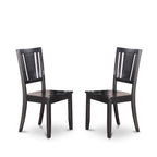 East West Furniture Shelton 5 Piece Dining Set for 4 Includes a Round Kitchen Table with Pedestal and 4 Dinette Chairs, 42x42 Inch, Black