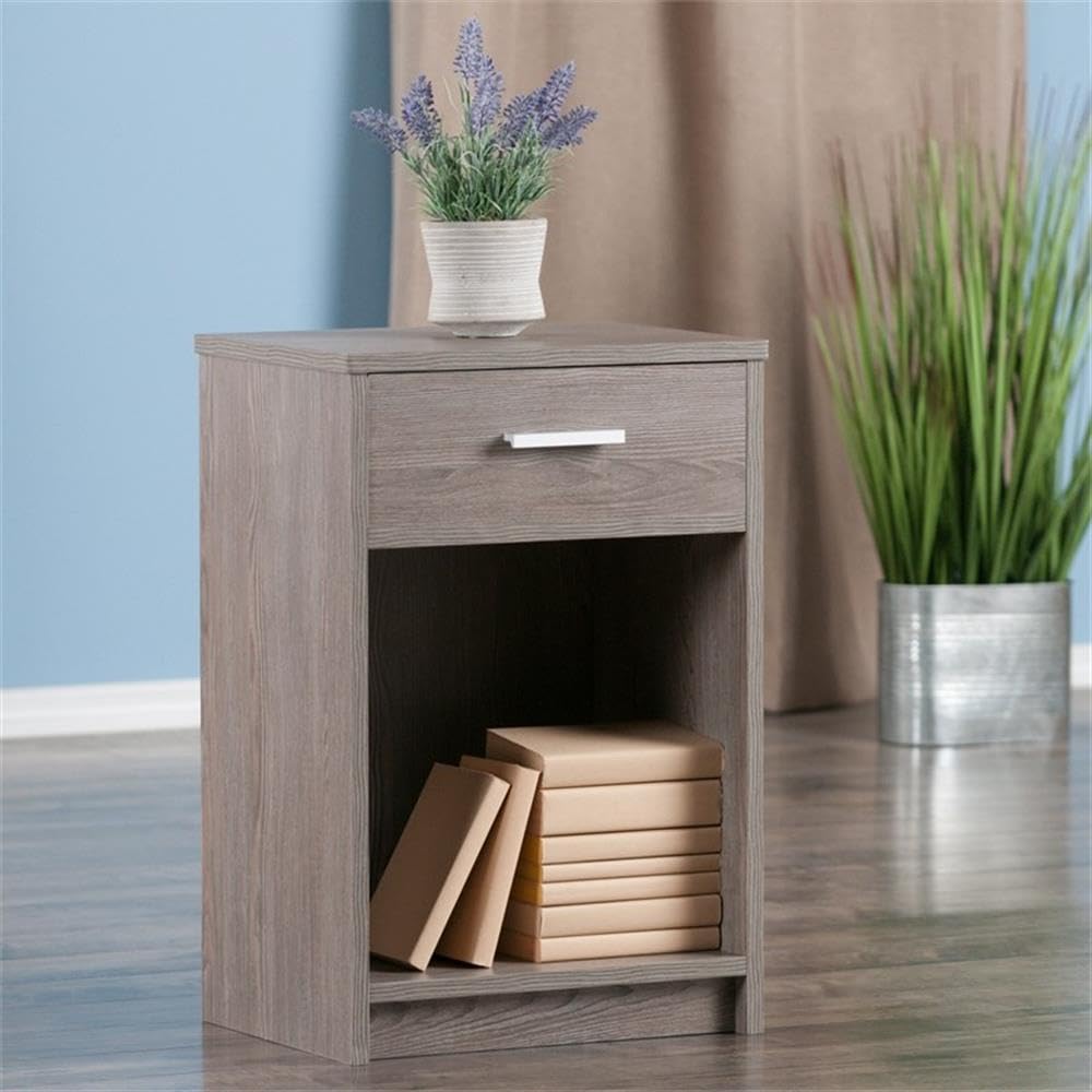 Winsome Wood Rennick Accent Table, Ash Gray, 15.75 x 12.48 x 23.62