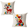 Saanvishubh Jute Digital 3D Print Cushion Cover Set Of 5 16X16 Inch Flower