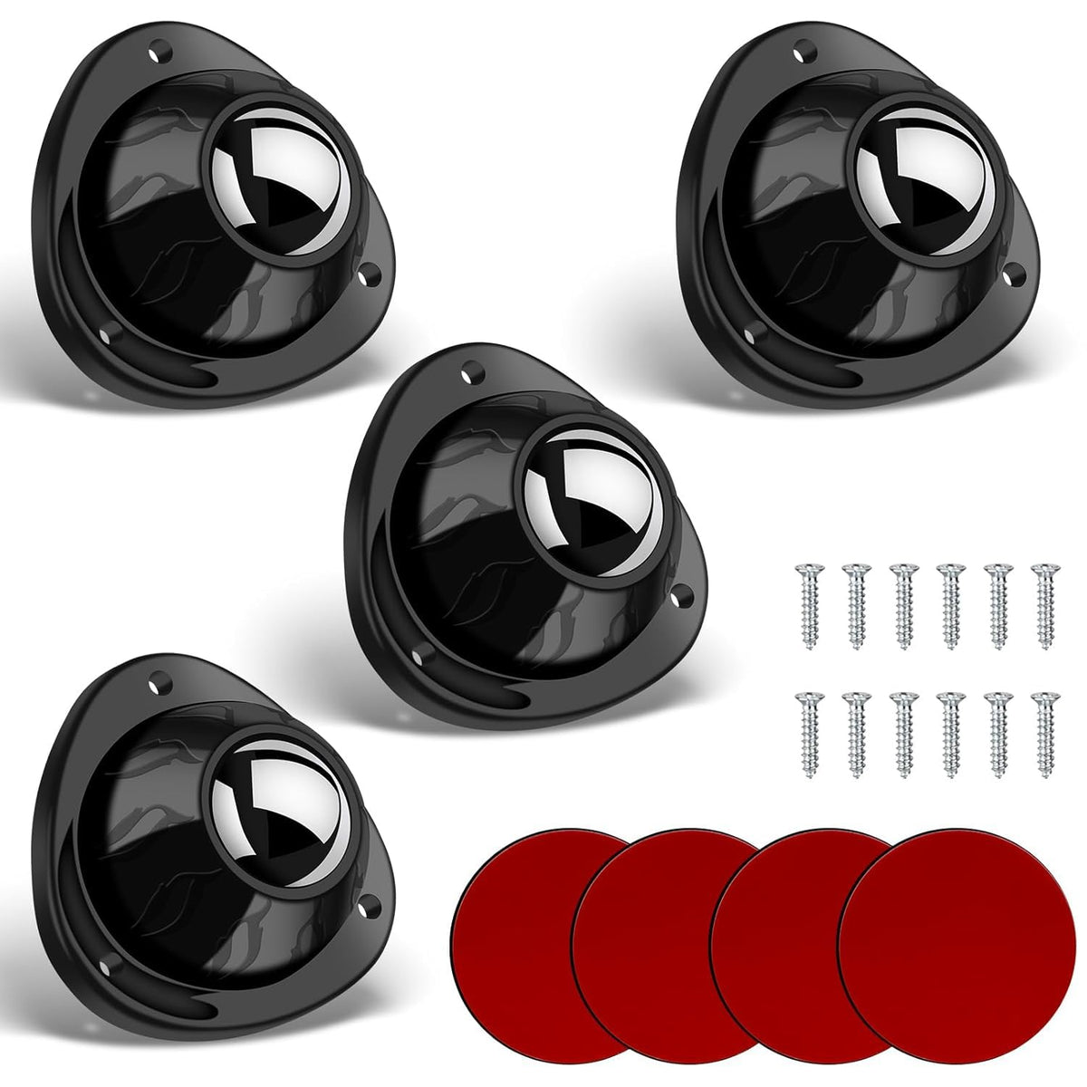 Tcco Enterprise Self Adhesive Mini Caster Wheels, Appliance Wheels Swivel Stainless Paste Universal Wheel, 360 Degree Rotation S
