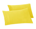 Elegant Comfort Solid Pillowcases 1500 Thread Count Egyptian Quality - Easy Care, Smooth Weave, Wrinkle And Stain Resistant, Easy Slip-On, 2-Piece Set, King Pillowcase, Yellow
