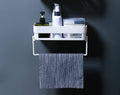 EBOFAB Plastic Rectangular Multipurpose Wall Shelves Adhesive Sticker Hooks Support Without Drilling Bathroom Organizer