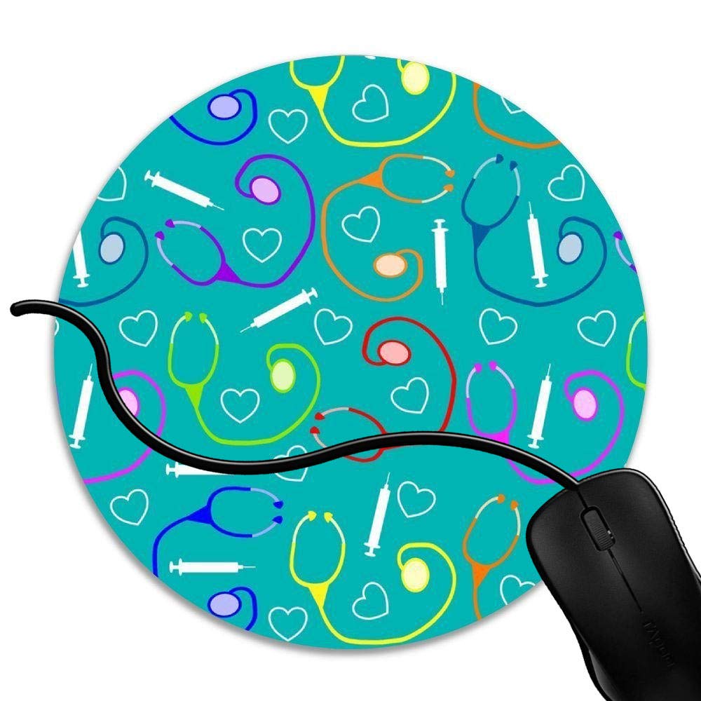 Mouse Pad Gaming Medical Theme Nurse, Premium-Textured Surface, Non-Slip Rubber Base, Laser Optical Mouse Compatible, Mouse Mat