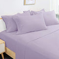 Homeideas 6 Piece Bed Sheets Set Extra Soft Brushed Microfiber 1800 Bedding Sheets Deep Pocket, Wrinkle & Fade Free (Queen,Laven