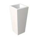 Orna Series Poly Stone Planter 17.7 Dia 36.2 High in White