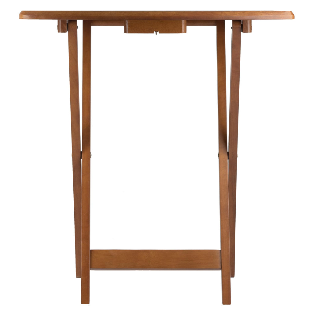 Winsome Dylan Teak Snack Table Set of 4, Oversized Living Room Tables, 26 - Ideal for Entertaining and Space-Saving Solutions
