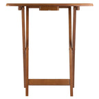 Winsome Dylan Teak Snack Table Set of 4, Oversized Living Room Tables, 26 - Ideal for Entertaining and Space-Saving Solutions