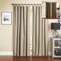 Blazing Needles Two-Tone Reversible Tab Top Twill Curtain Panels, 84" by 52", Chocolate/Toffee 2 Count
