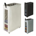 ZERO JET LAG 25 Inches Slim Laundry Storage Hamper - Large Rolling Clothes Hamper - Rolling Storage Bin - Tall Corner Basket - C