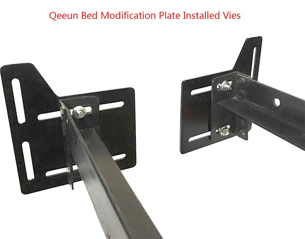 CAFORO Queen Bed Modification Plate, Headboard Attachment Bracket, Steel, Set of 2