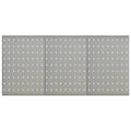 vidaXL Solid Steel Wall-mounted Peg Boards Set of 3 - Durable Workshop and Garage Tool Organizer with Perforated Panel Design, 4