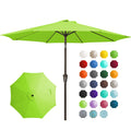 JEAREY 9FT Outdoor Patio Umbrella Outdoor Table Umbrella with Push Button Tilt and Crank, Market Umbrella 8 Sturdy Ribs UV Prote