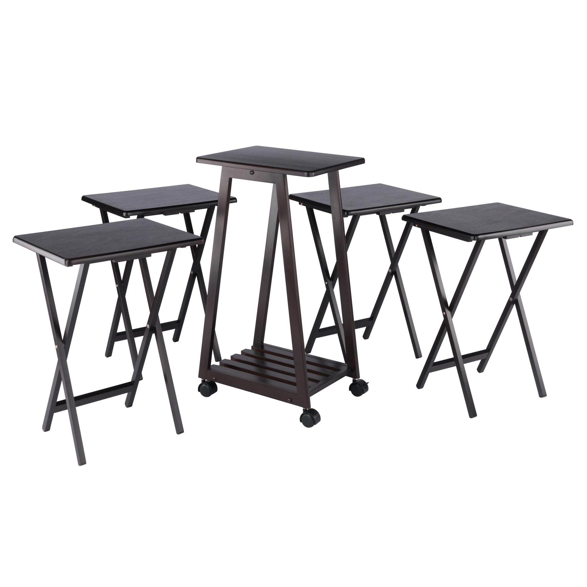 Winsome Adriel 5-Pc Snack Table Set, Coffee