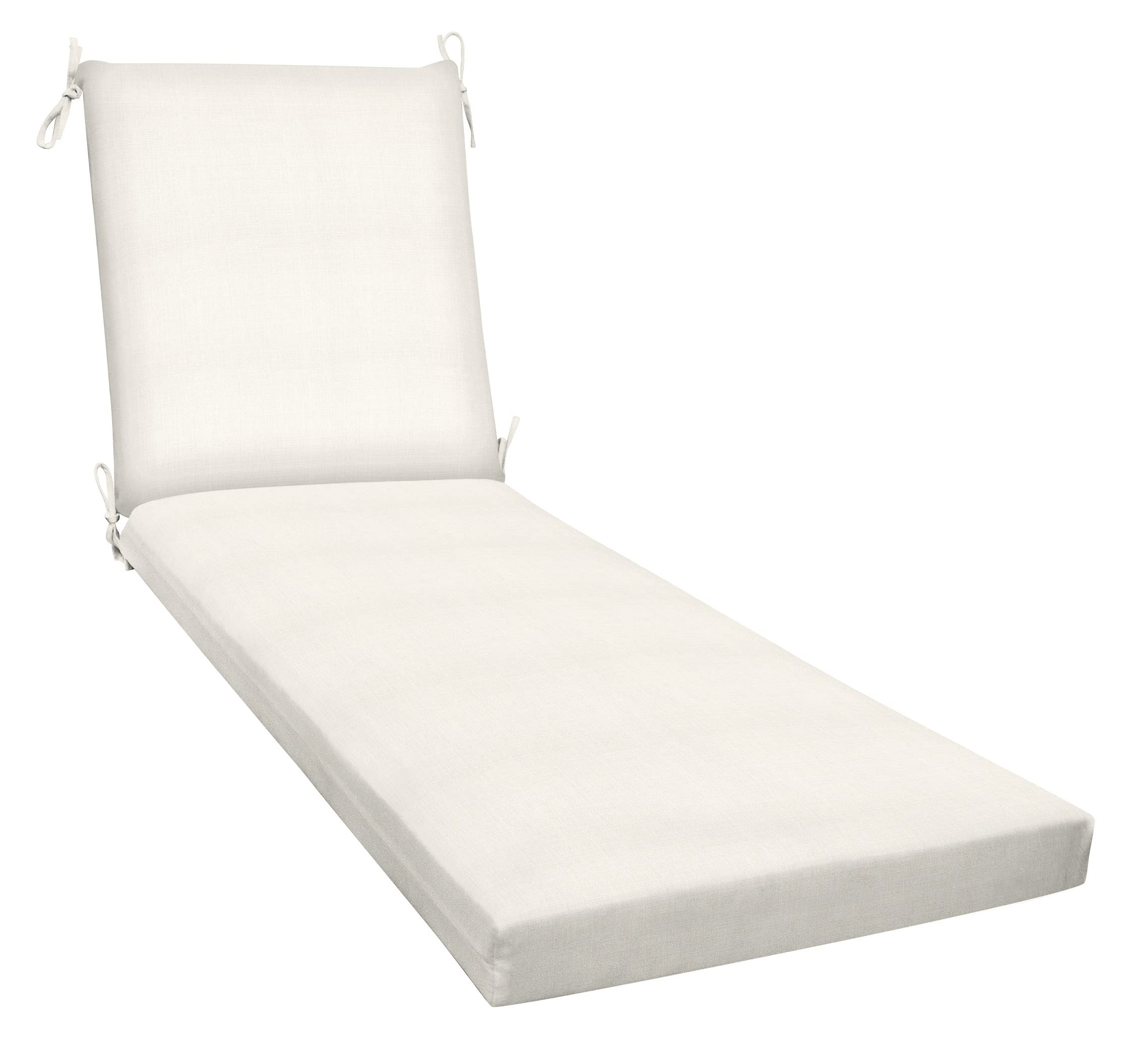 Honeycomb Outdoor Chaise, 22.5' W X 70' L, Textured Solid Bone Patio Cushion