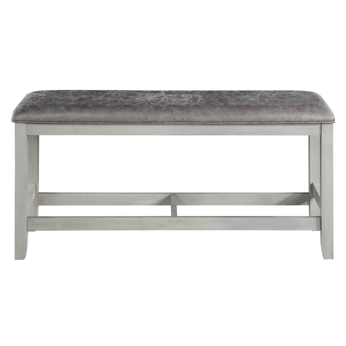 Steve Silver Hyland Stone Gray Wood Counter Bench