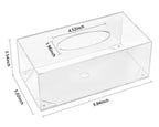 Hblife Tissue Dispenser Box Cover Rectangular Clear Acrylic Mask Case Holder With Magnetic Bottom, Dryer Sheet Holder For Car, B