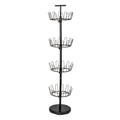 Household Essentials 4-Tier Shoe Storage Tree, Matte Black